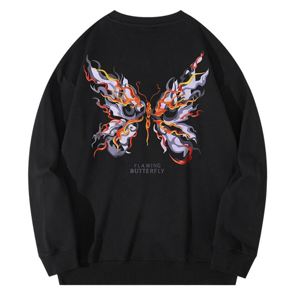 WUNIERE ECLIPSE BUTTERFLY SİYAH SWEATSHIRT