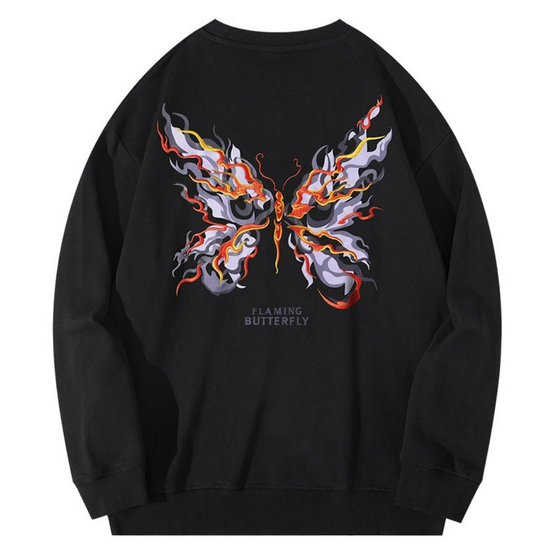 WUNIERE ECLIPSE BUTTERFLY SİYAH SWEATSHIRT