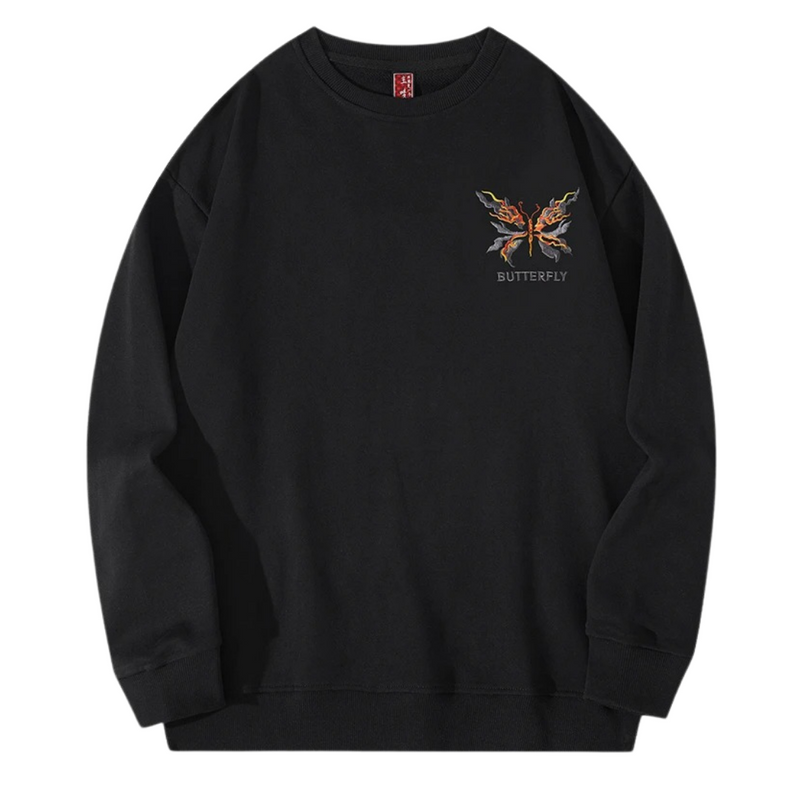 WUNIERE ECLIPSE BUTTERFLY SİYAH SWEATSHIRT