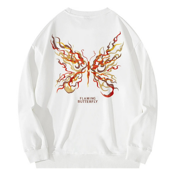 WUNIERE ECLIPSE BUTTERFLY BEYAZ SWEATSHIRT